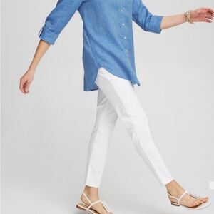 White Denim Ankle Jeggings - Chico’s size 4R (XXL/20)